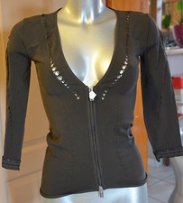 tee-shirt strech zippé