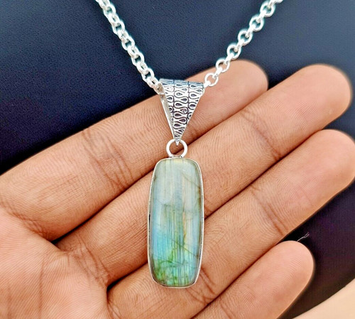 Pendentif labradorite en - en,