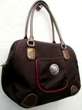 -TED LAPIDUS grand sac à main  Toile & cuir TBEG vintage bag authentique