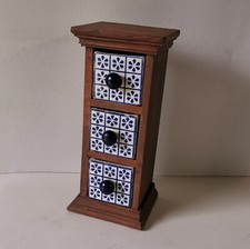 Petit Meuble À Épices Bois et Céramique