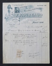 Facture NEUILLY 1916 ROUBEAUD