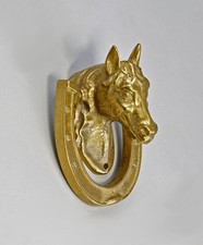 9977329 Heurtoir de Porte Cheval Tête de Cheval en Laiton