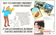 PUB CONFITURE " ANDROS " et " PUZZLES TINTIN " 1981 ( 1 )