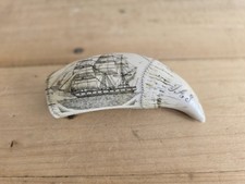 dent de cachalot en resine the comet 1831 D. Hart scrimshaw replique