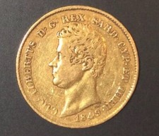 20 LIRE CHARLES ALBERT 1849 P - ITALIE : ROYAUME DE SARDAIGNE - OR