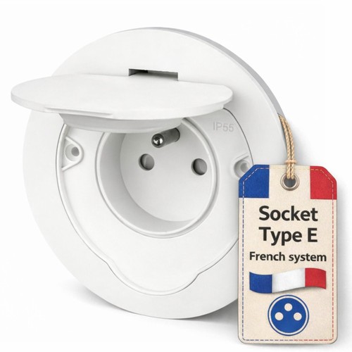Prise encastrable acier - prise,