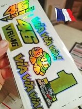 Autocollants VR46 VALENTINO ROSSI VIA VIA VIA holographique laser REF11