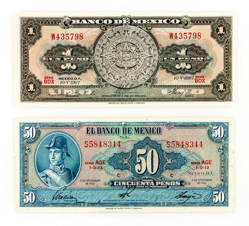 Billets pesos mexico 1972 - 50,