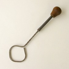 Batteur à vrille œufs manuel - Fouet de cuisine ancien - Manche bois tourné