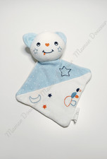 Doudou Plat Chat/Ours Bleu