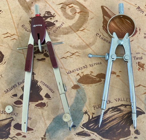 Vintage compass lot red - compass,