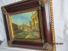 Huile sur panneau figurant un