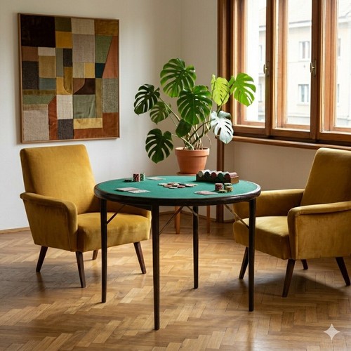 Table jeu vintage - vintage, hêtre