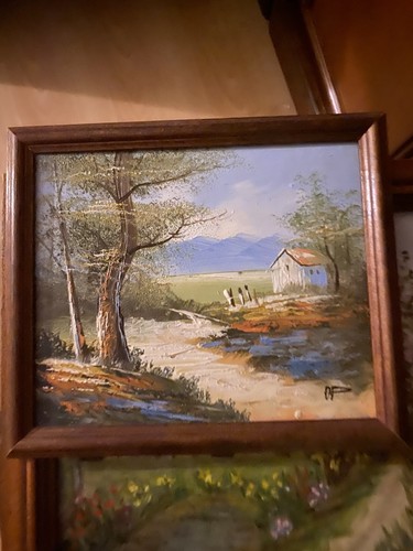 Petit tableau peinture paysage - tableau,