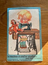 Carte postale "  Singer " , machine à coudre, publicité des années 50