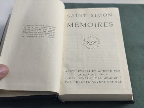 Livre mémoire saint simon - livre,