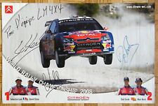 Affiche SIGNEE et Dédicacée par LOEB signée ELENA ,SORDO - C4 WRC Citroën Sport