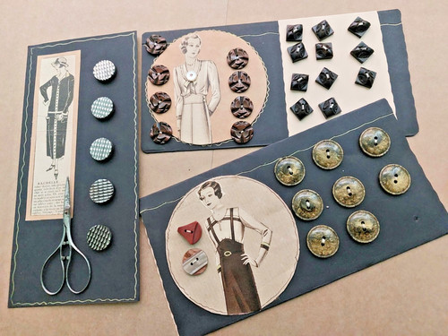 Lot boutons anciens - 35,
