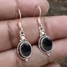 925 Argent Sterling Noir Onyx