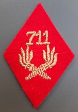 Losange cadre 711° CME Compagnie Mixte des Essences Mle 1945 ORIGINAL PATCH