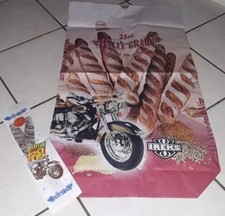 JOHNNY HALLYDAY TRES RARE SAC A FARINE HALLY'GRAIN ET SAC A BAGUETTE HALLY'GRAIN