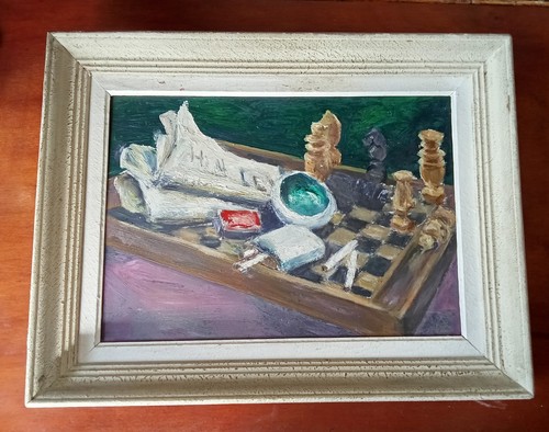 Ancienne toile peinture - toile, sur