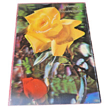 CARTE POSTALE RELIEF 3D Fleurs