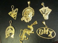 Hip Hop Gold Plate Pendants