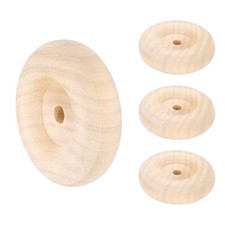 Roues En Bois 2" dia 5/8" ep 1/4" trou pour Loisirs 4pcs