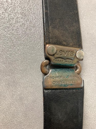 Ceinture cuir noir vintage