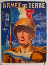 Affiche ARMÉE DE TERRE Guerre Indochine 1954 PHALO