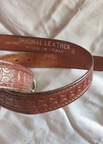 Ceinture cuir marron - en,