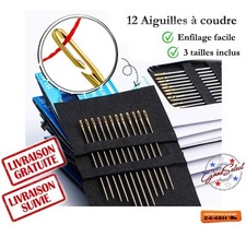 12 Aiguilles à Coudre Enfilage Facile Personnes Agées Mal Voyants -SUIVI