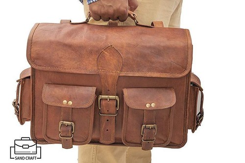 Sac serviette cuir - en, souple