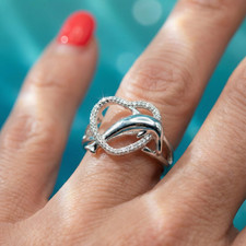 Bague argent 925 - bague, dauphin