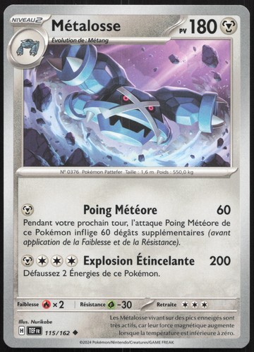 Carte pokémon métalosse - carte,