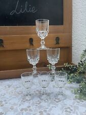 6 Anciens Verres À Liqueur À Pied Vintage