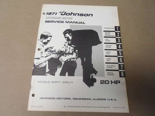 1971 johnson hors bord service - hors-bord,