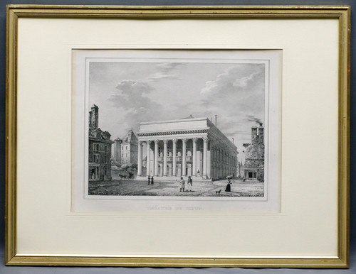 Gravure lithographie vers 1830 - vers,