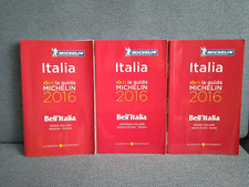 Lot de 3 Guide Michelin 2016 Italia Logoté Bell'Italia . Édition en 3 Volumes 