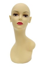 Déco Tête Perruque Femme Buste Teint Pâle Mannequin Tête Déco PQ617