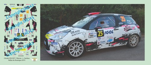 Decals citroën ds3 r3 - decals, 1/43