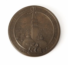 Venise, médaille en Bronze, Restauration du Campanile, 1912