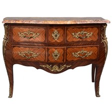Commode sauteuse Louis XV bois de rose XIXème