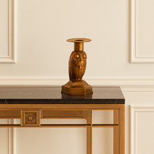 Bougeoir Hibou Chouette Oiseau Animalier Style Art Deco Style Art Nouveau Bronze