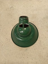 Abat-Jour Industriel Émaillé Vert – Lustre Suspension Rétro