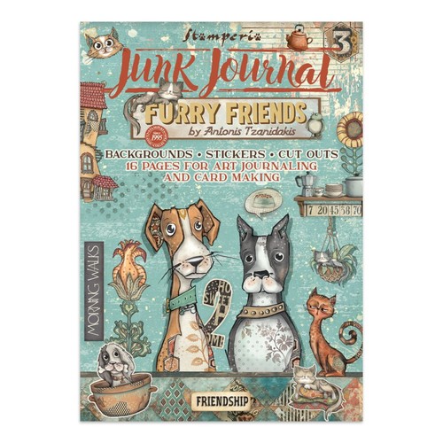 Stamperia furry friends junk - friends,