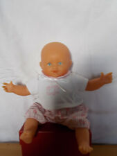 Vintage Poupée COROLLE  Bébé chauve yeux bleus1995 28cm bloomer tee shirt rose