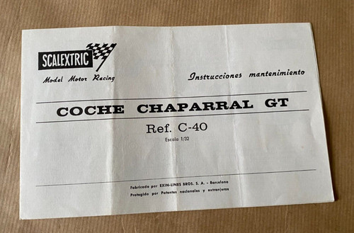 Scalextric espagne notice - scalextric,