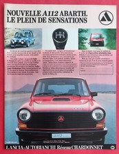 Publicité de presse: Automobile LANCIA AUTOBIANCHI A 112 ABARTH  1979
